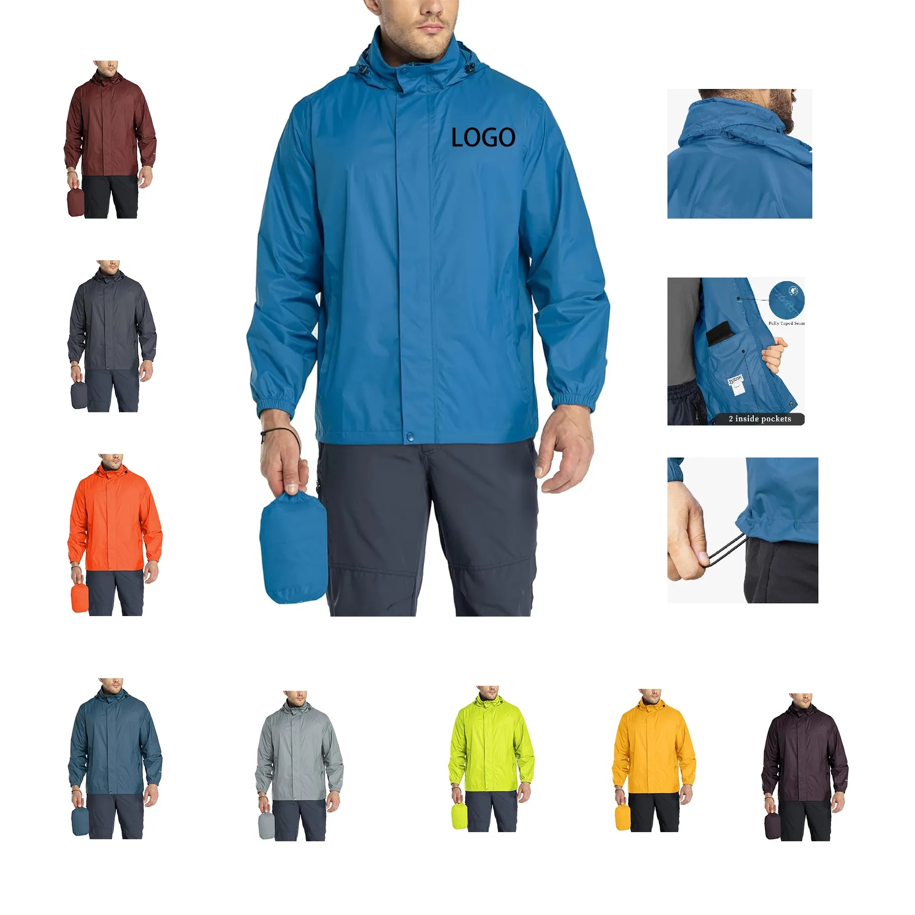 Men's Lightweight Waterproof Raincoat 17