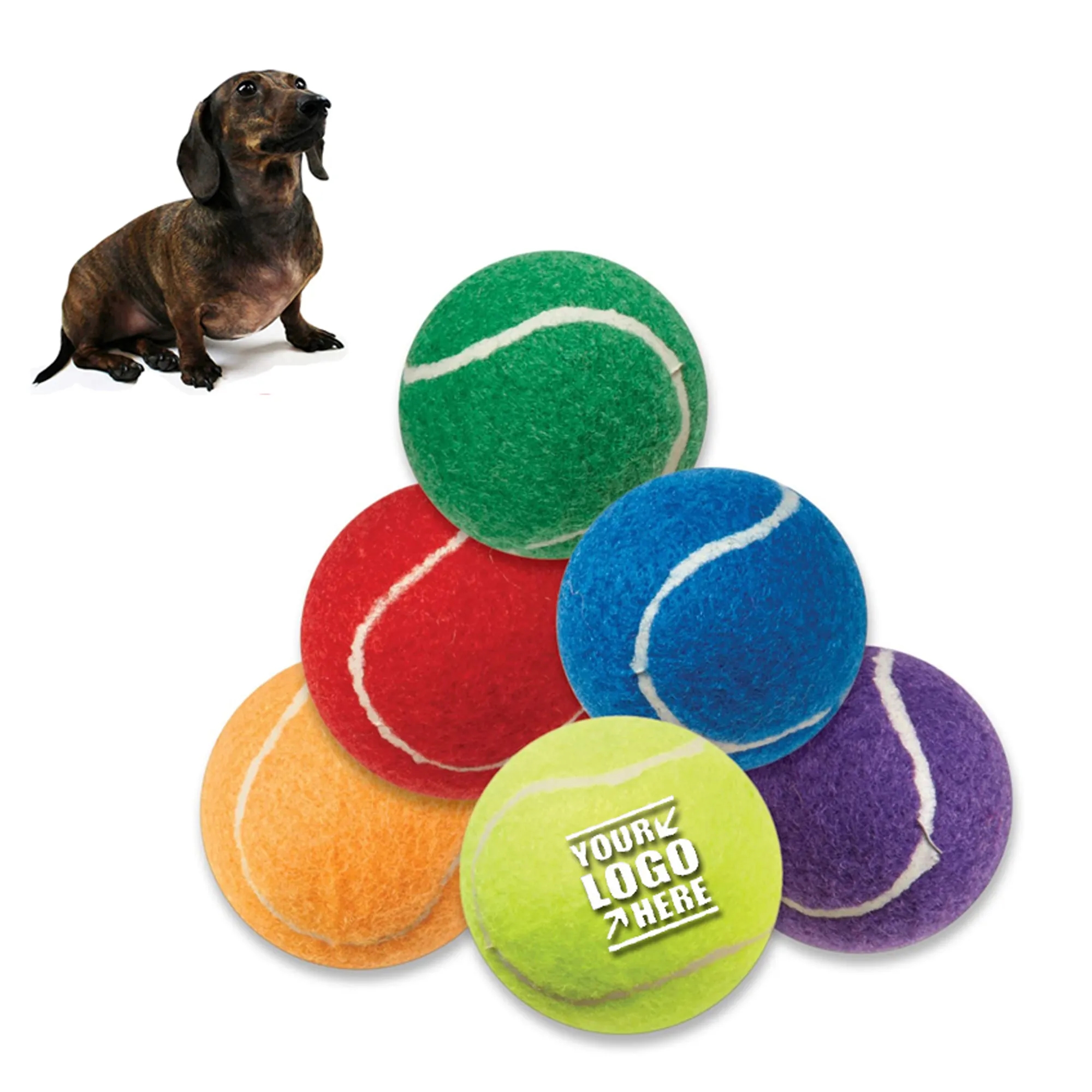 MOQ 20PCS Pet Fetch Toy Tennis Ball 2