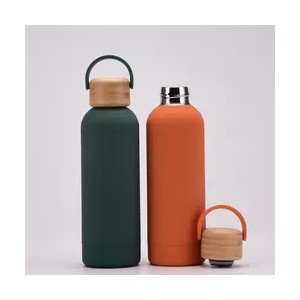 17 Oz Bamboo Lid Water Bottle With Handle, custom water bottle with logo imprint 7