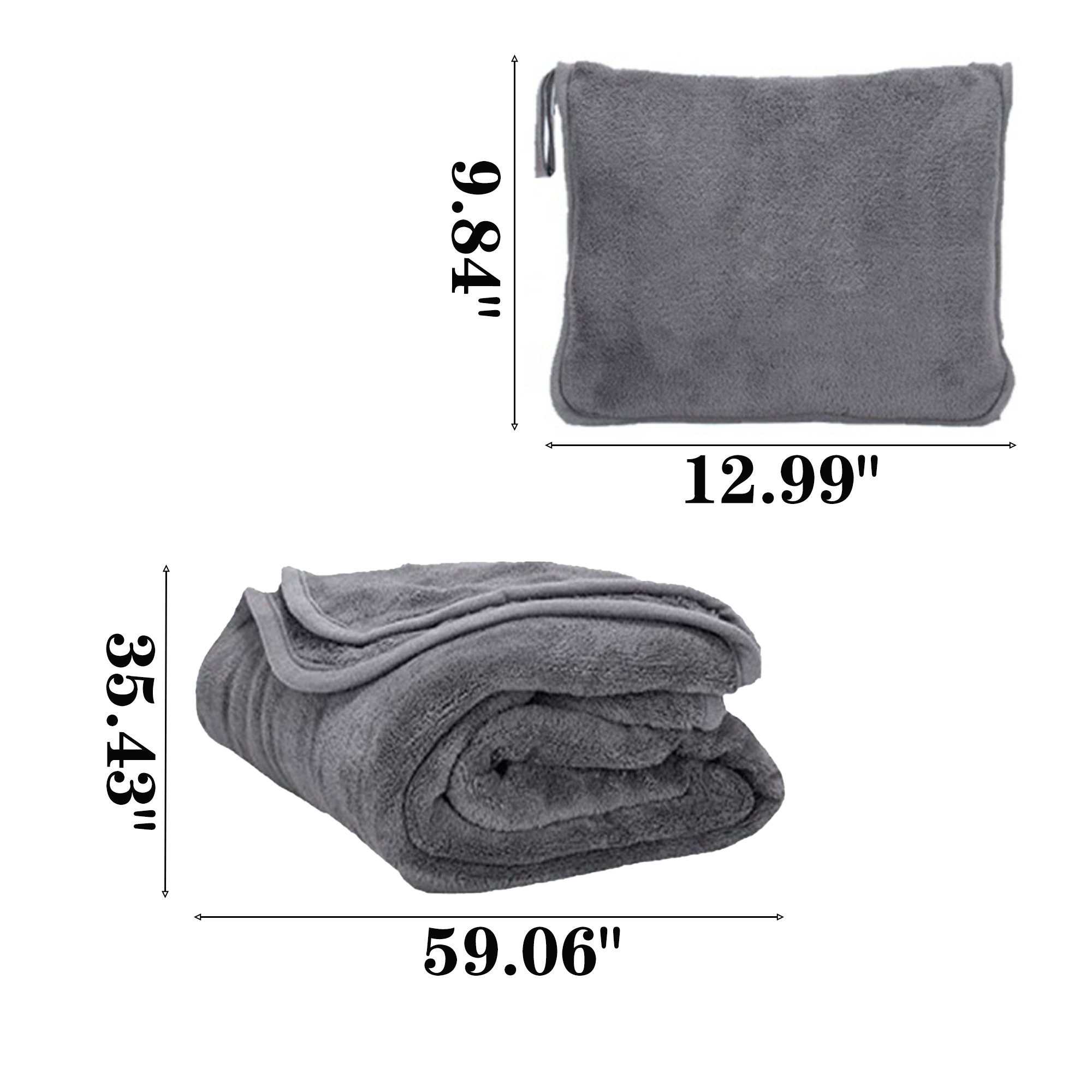 Travel Pillow Flannel Blanket Set 2