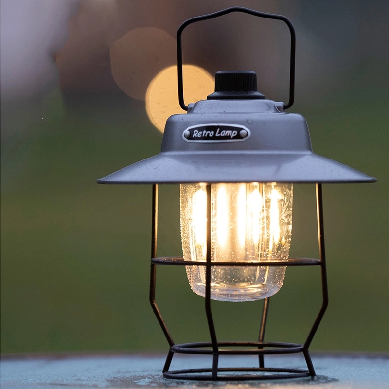 Retro Outdoor Camping Light & Picnic Lantern with Power Bank 3
