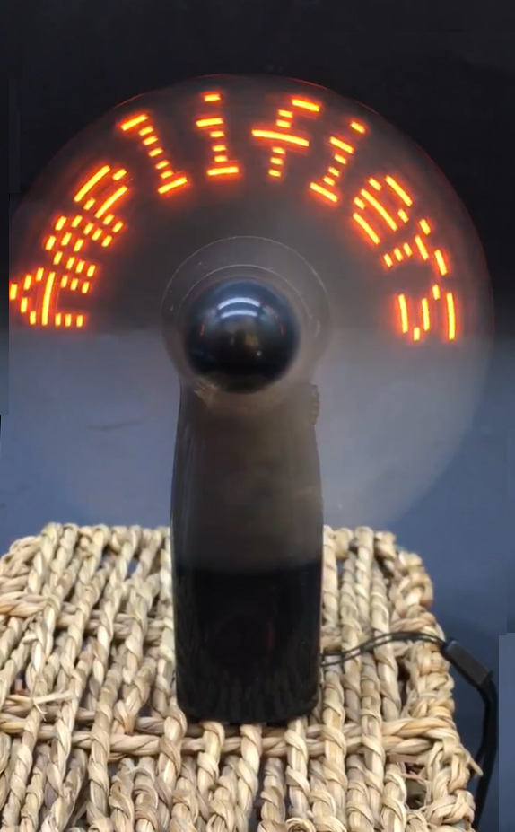 Lighting Mini Fan with Shining Message 1