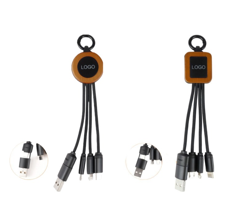 6 inch Eco-friendly LED Multifunction Type-C Charging Cable 6