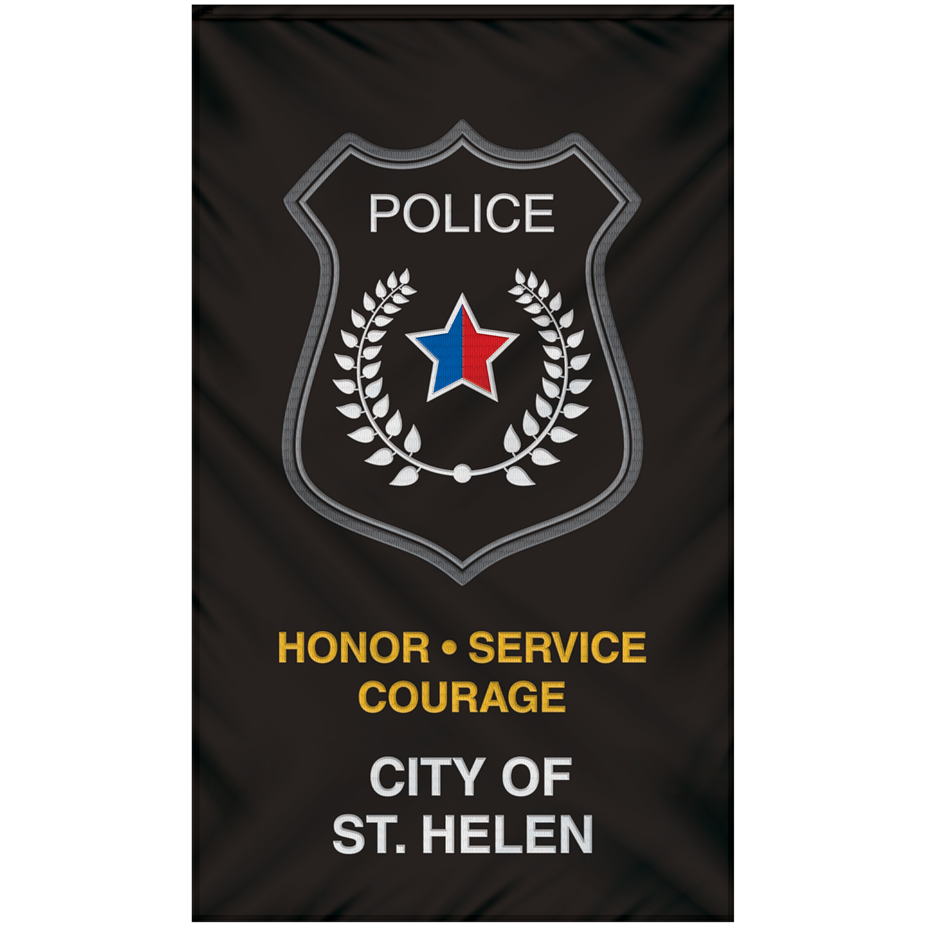 6' x 10' Double Sided Embroidered Banner with Pole Sleeve 2