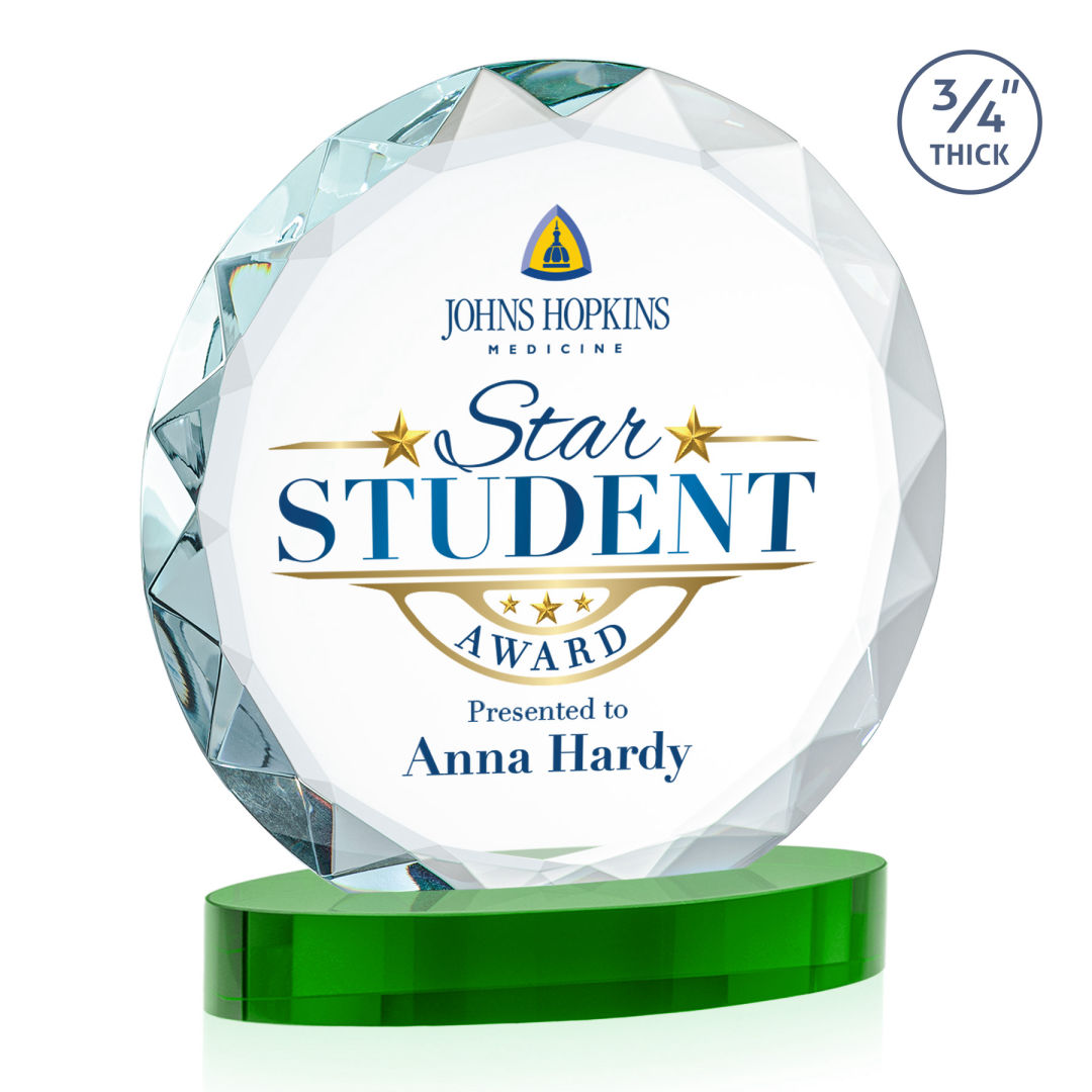 Centura VividPrint™ Award on Alberton Base - Green 4