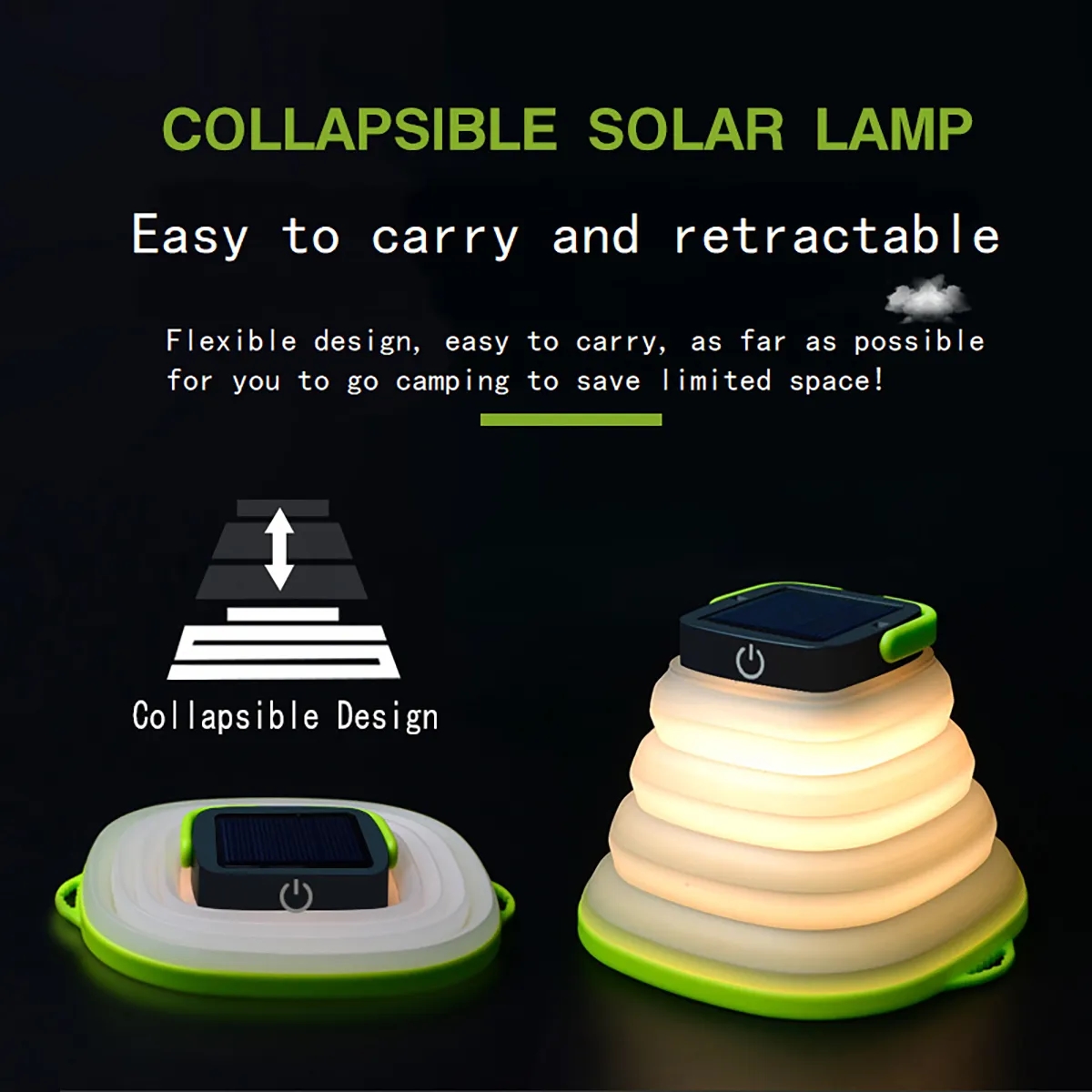 Collapsible Solar Powered LED Camping Lantern 4