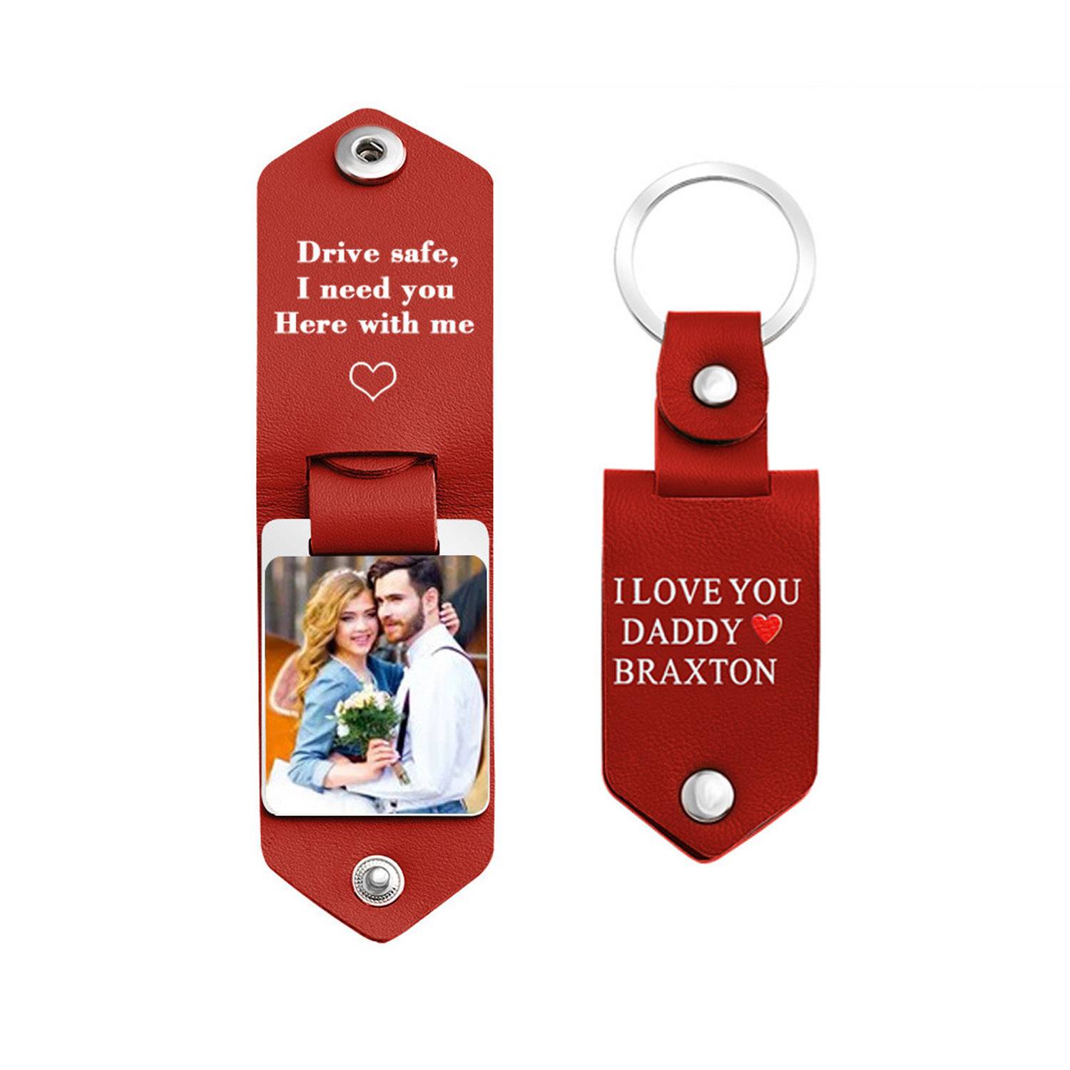 PU Leather Photo Keychain 3