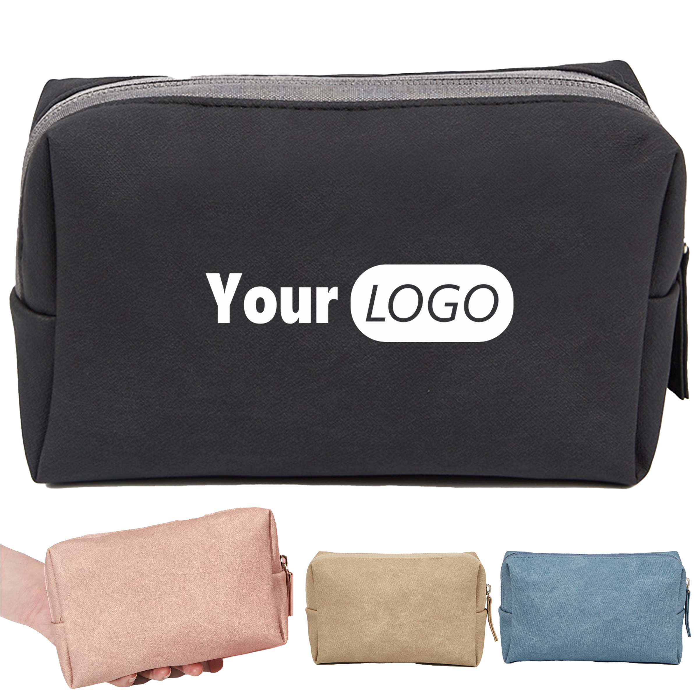 Polyester Large Capacity Square Portable Toiletry Bag 2