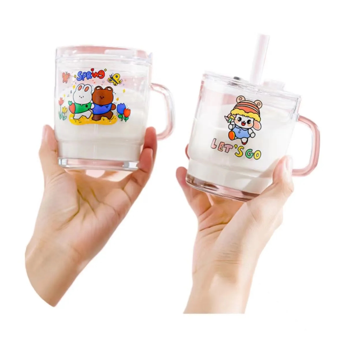 Glass Drinking Straw Cups 7