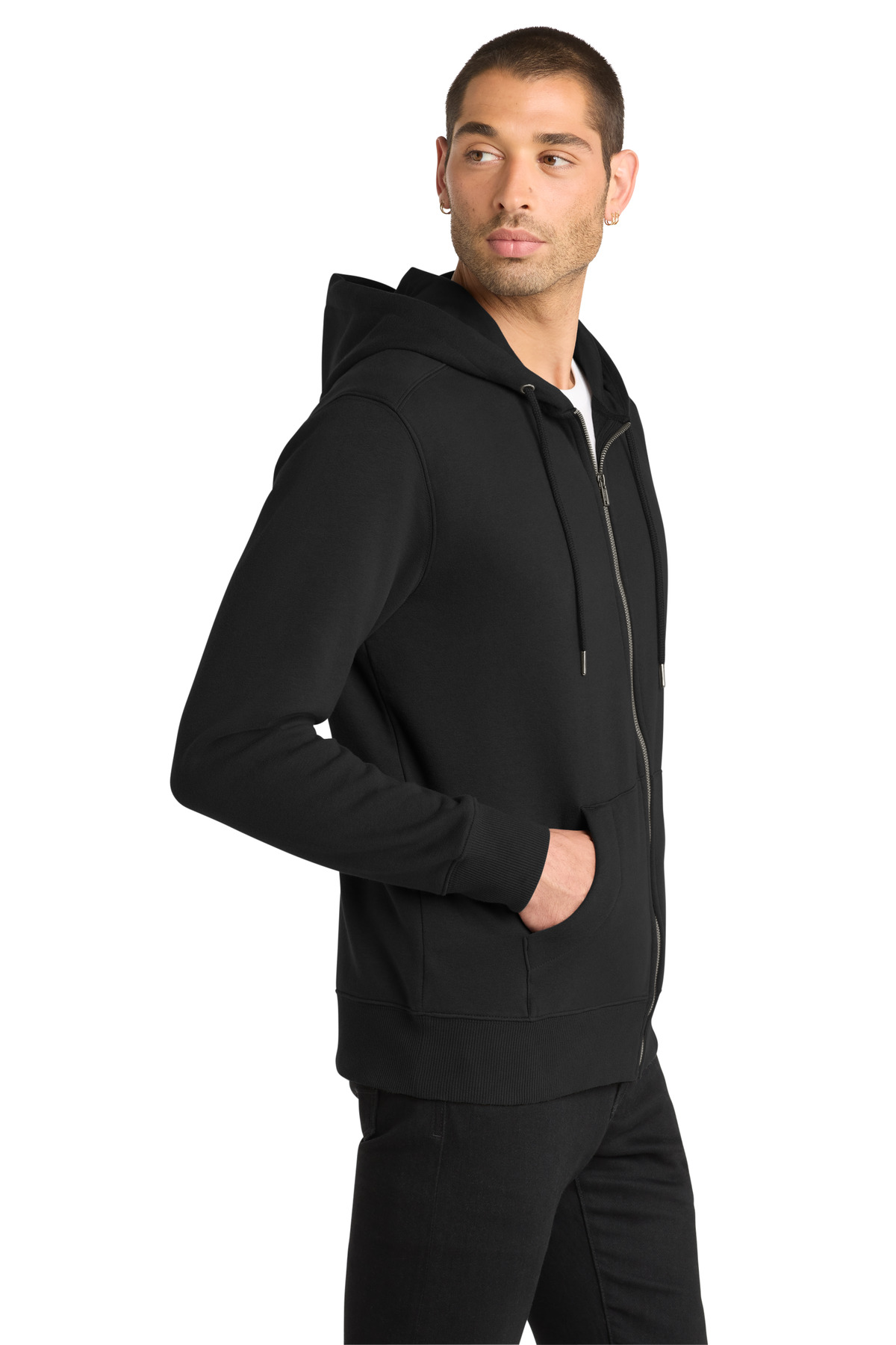 District Perfect Weight Fleece Full-Zip Hoodie DT1103 54