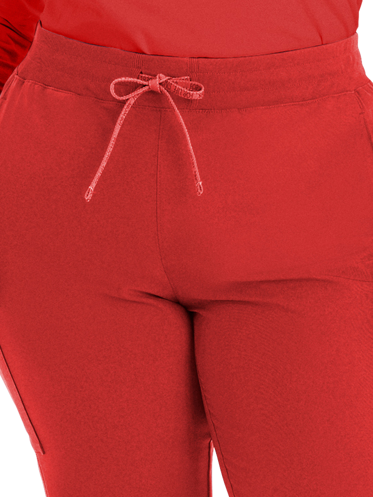Landau - Forward - Women's Seven-Pocket Mid-Rise Rib-Knit Elastic Waist Cargo Pant 26