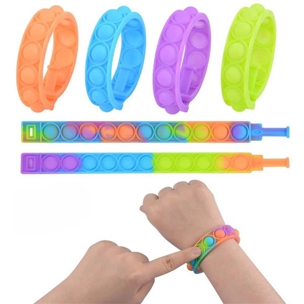 Multicolor Push Pop Bubble Wristband Fidget Toy 9