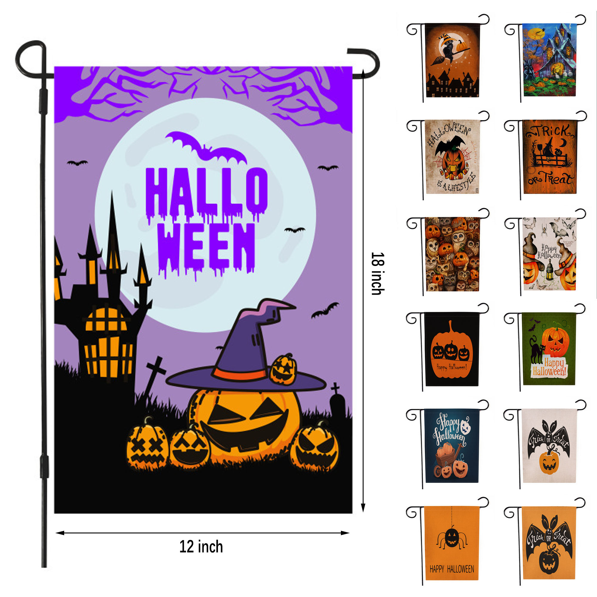 Full Color Garden Flag For Halloween Christmas 2