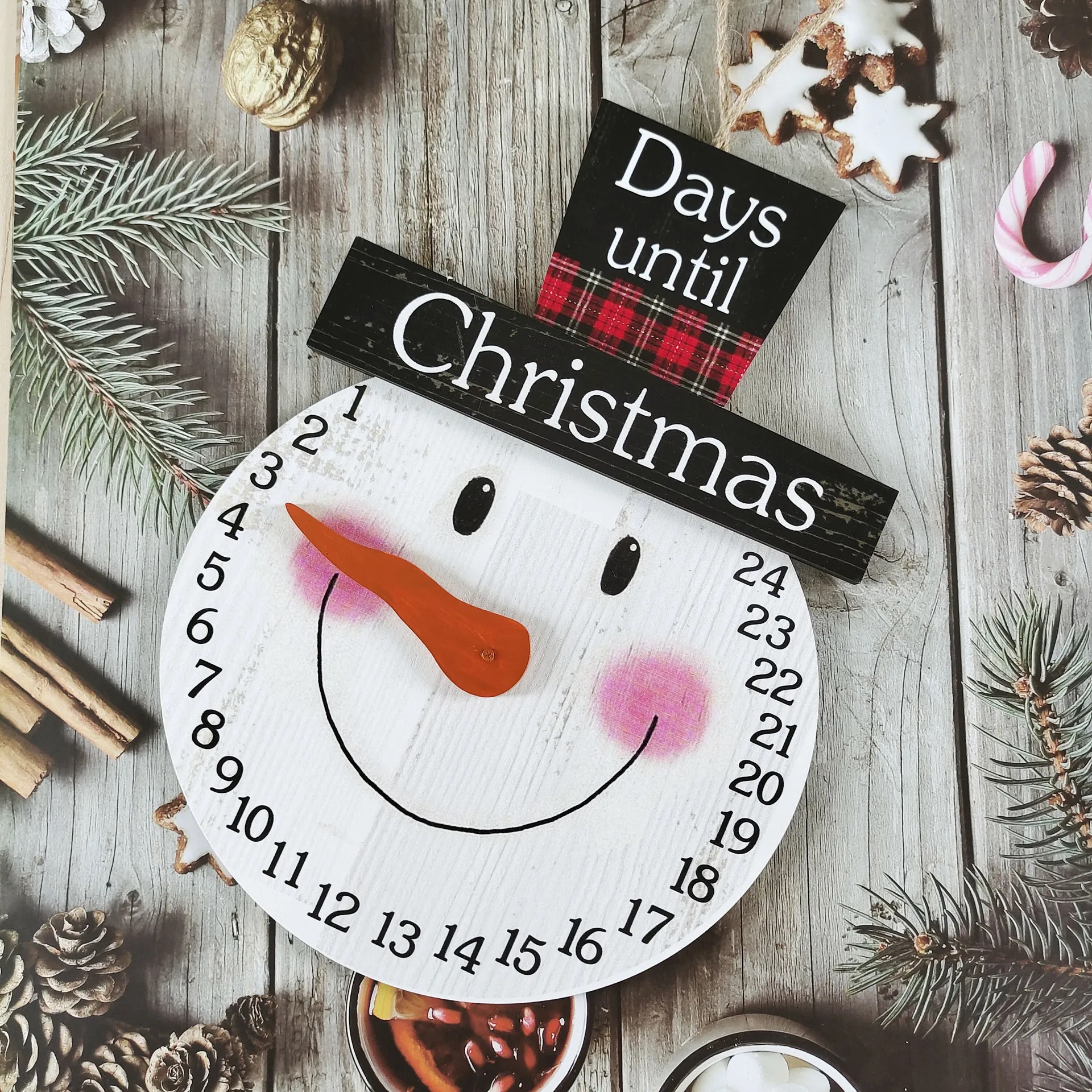 Reusable Wooden Countdown Calendar 16.75x12.75" 1