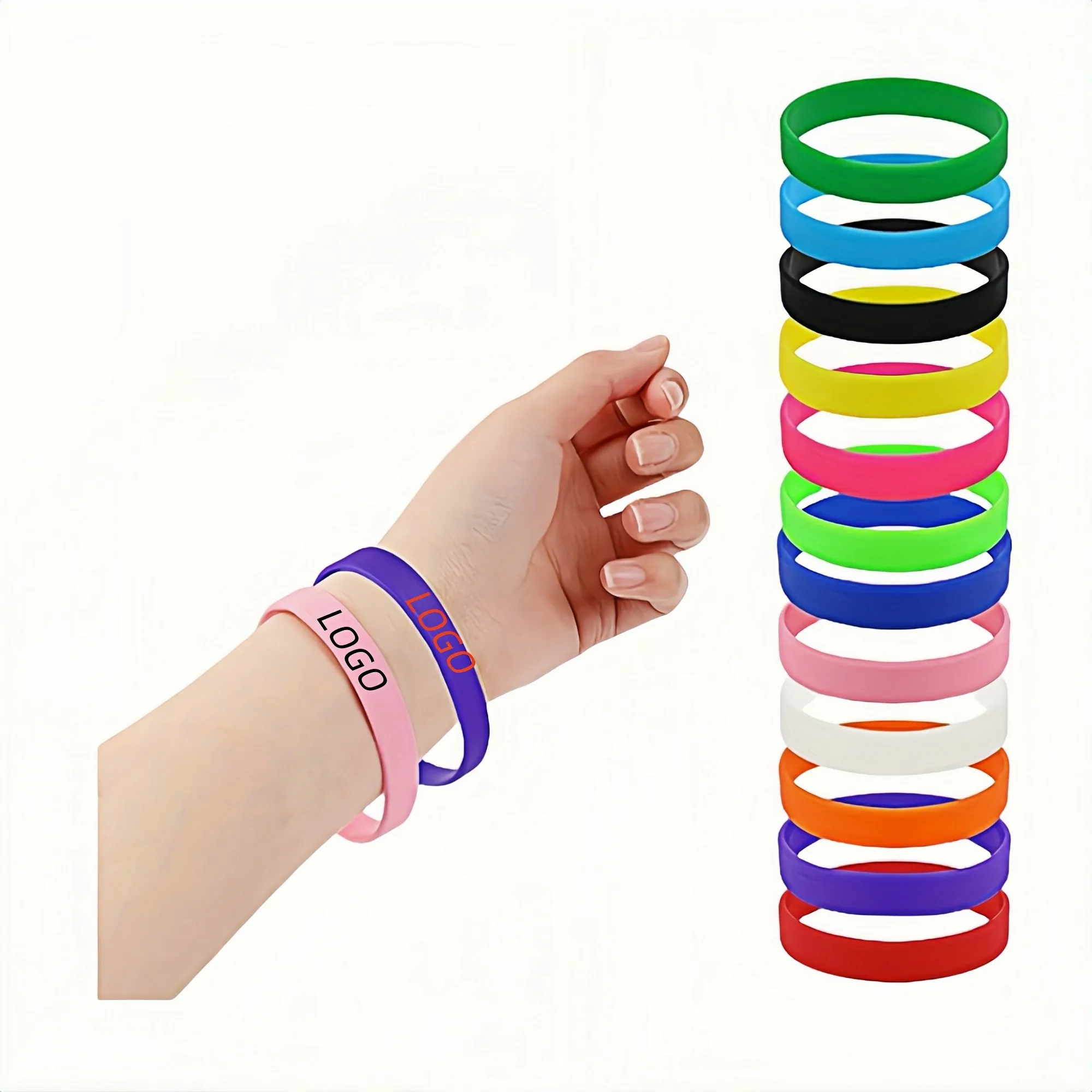 Silicone Wristbands - Assorted Colors 2