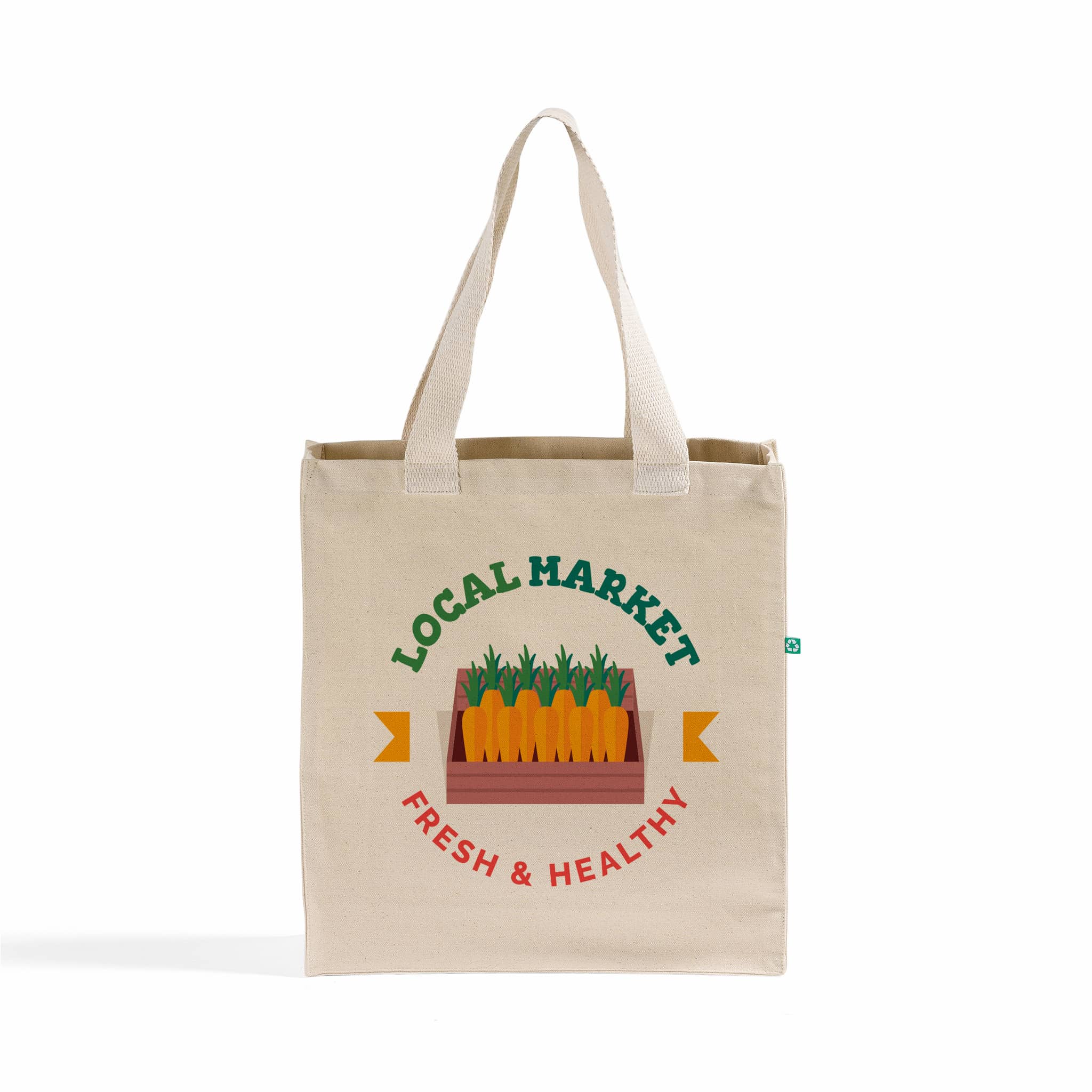 Recycled Canvas Trendy Shopper Tote Bag 34