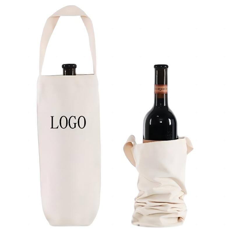 10 oz Canvas Single Wine Tote Bag 3