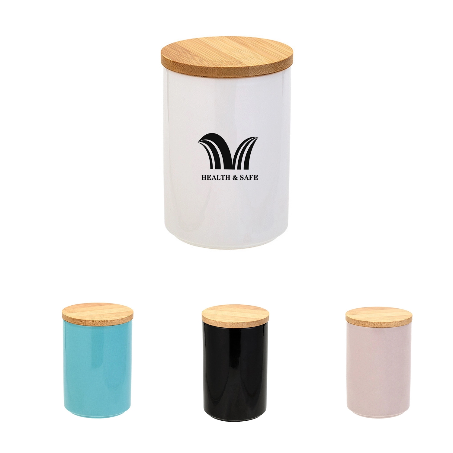 Ceramic Storage Jars With Bamboo Lids 2