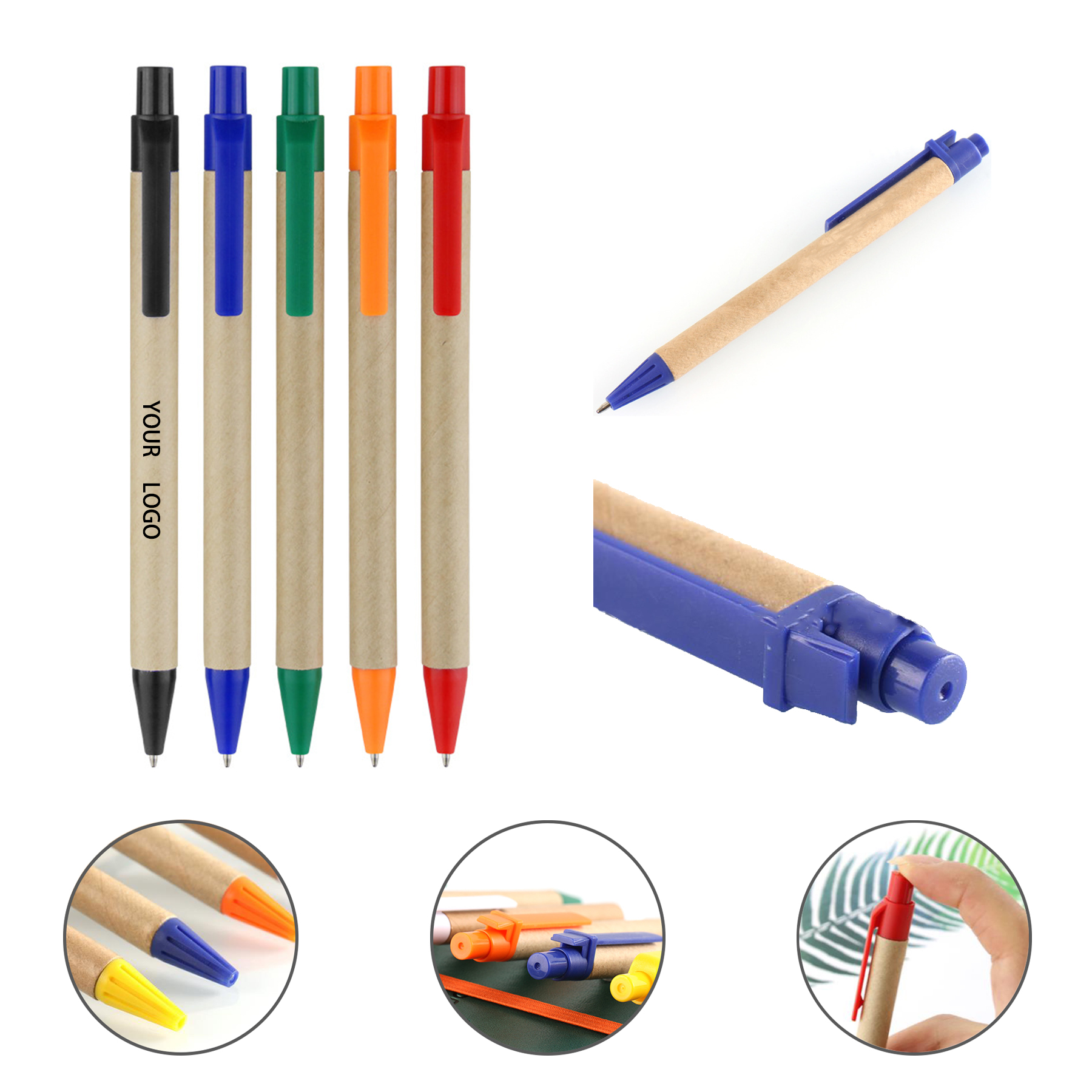 Simple and light Plastic Carton Ballpoint Pen 1