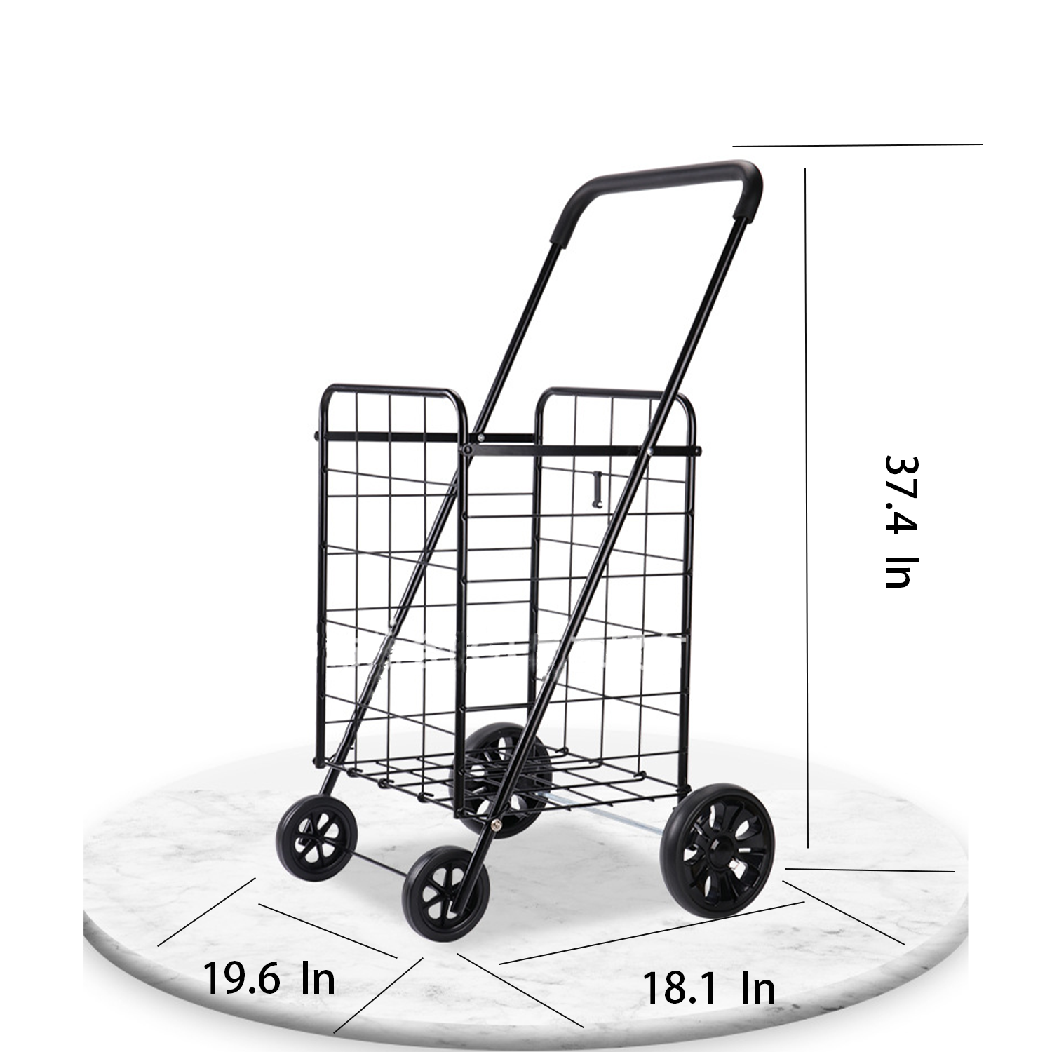 Heavy Duty Steel Shopping Cart w/ Wheels 5