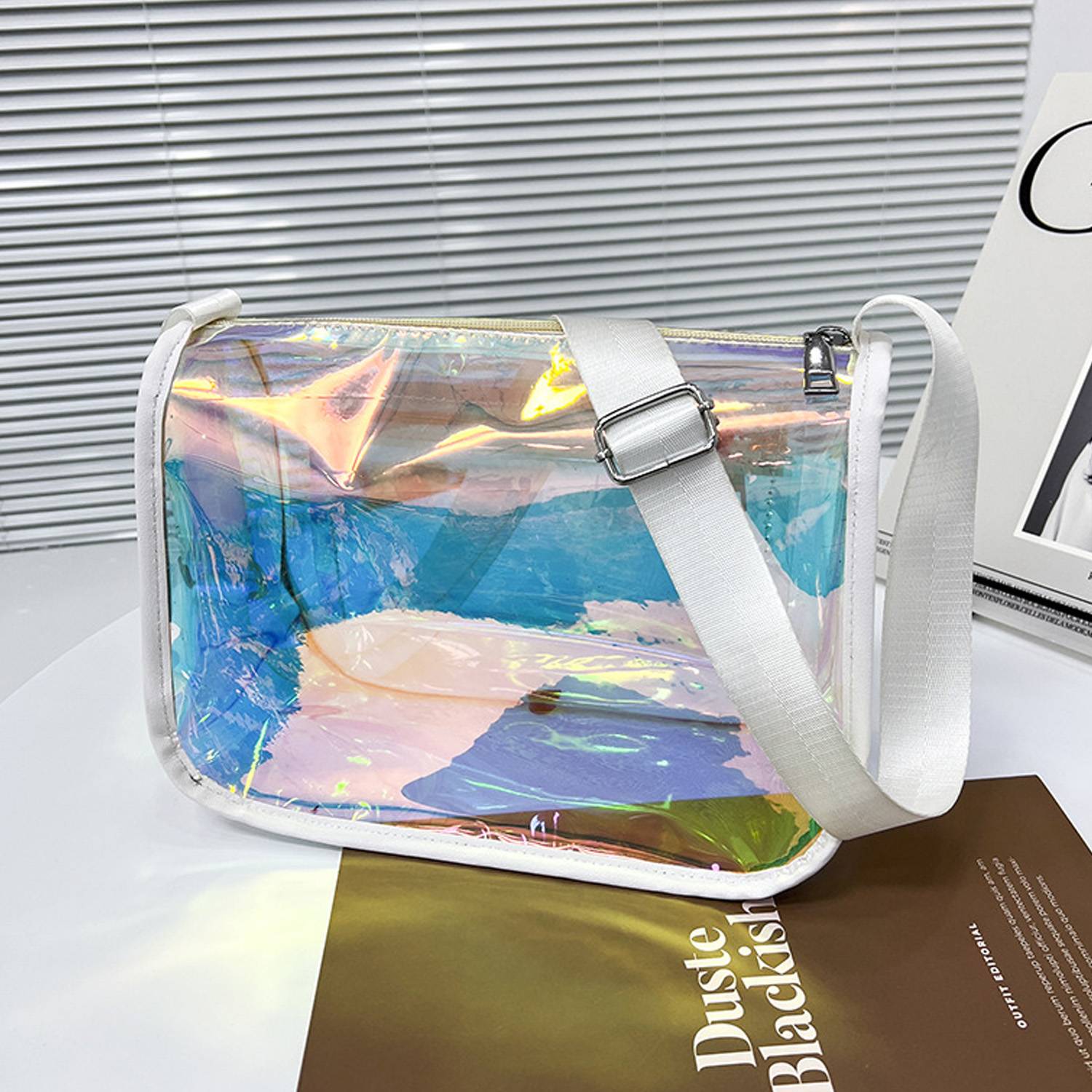 Laser PVC square crossbody bag 3
