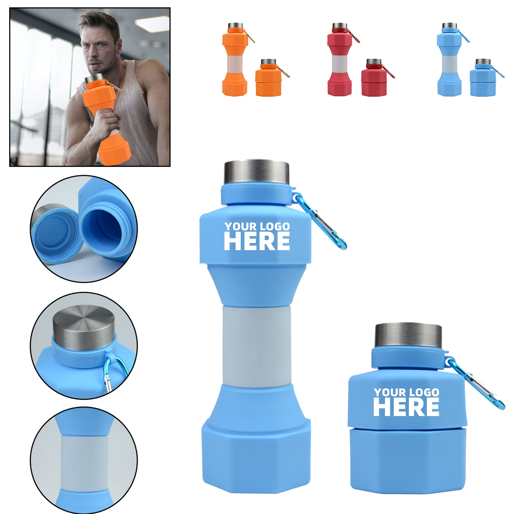 Outdoor Collapsible Folding Silicone Sports Water Cup 2