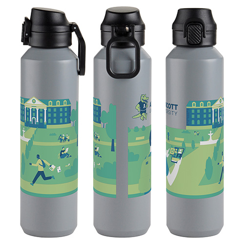 Nexus 27 oz Recycled Aluminum Bottle with Flip-Top Lid and Carabiner 61