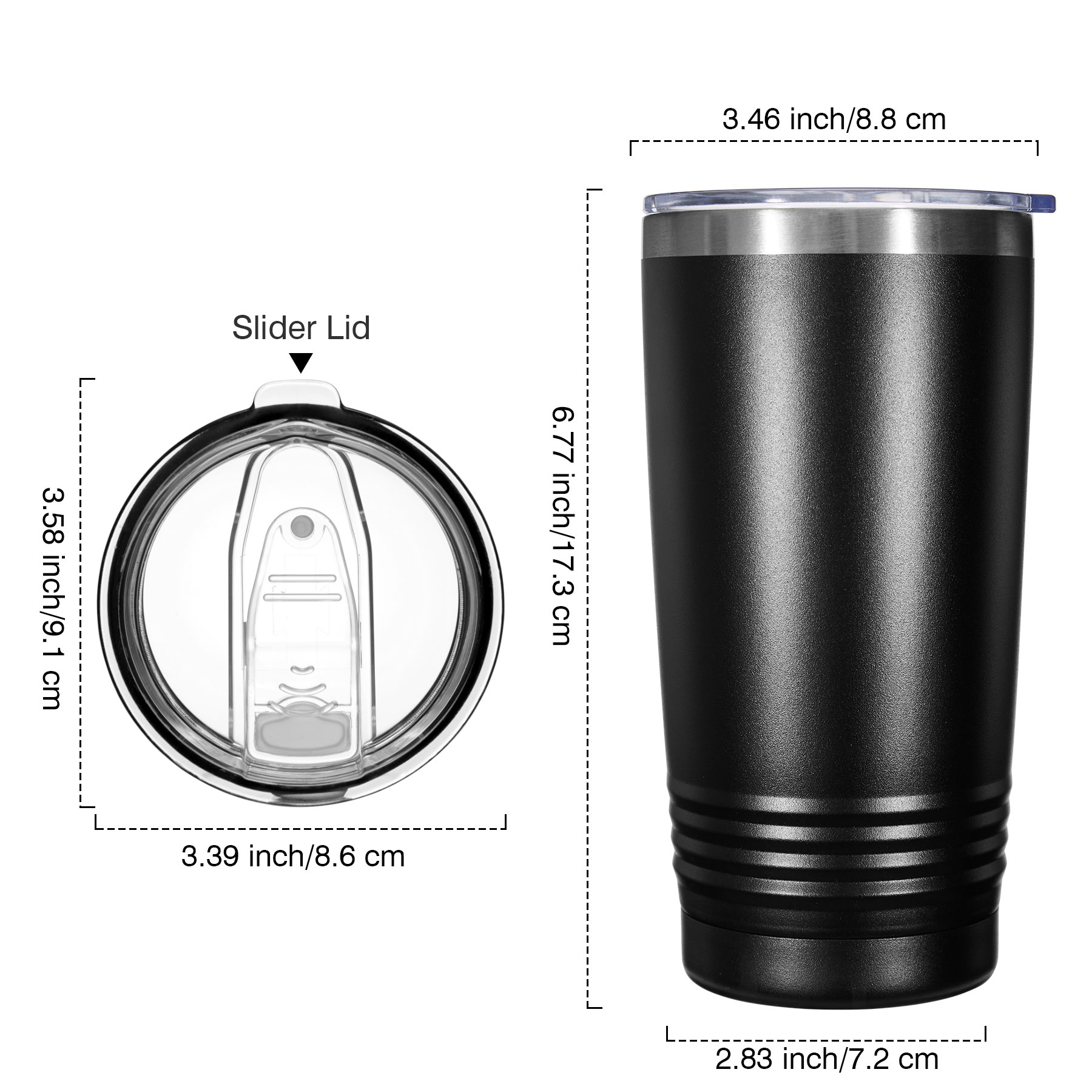 20 Oz Stainless Steel Vacuum Insulated Ringneck Tumbler With Lid 3
