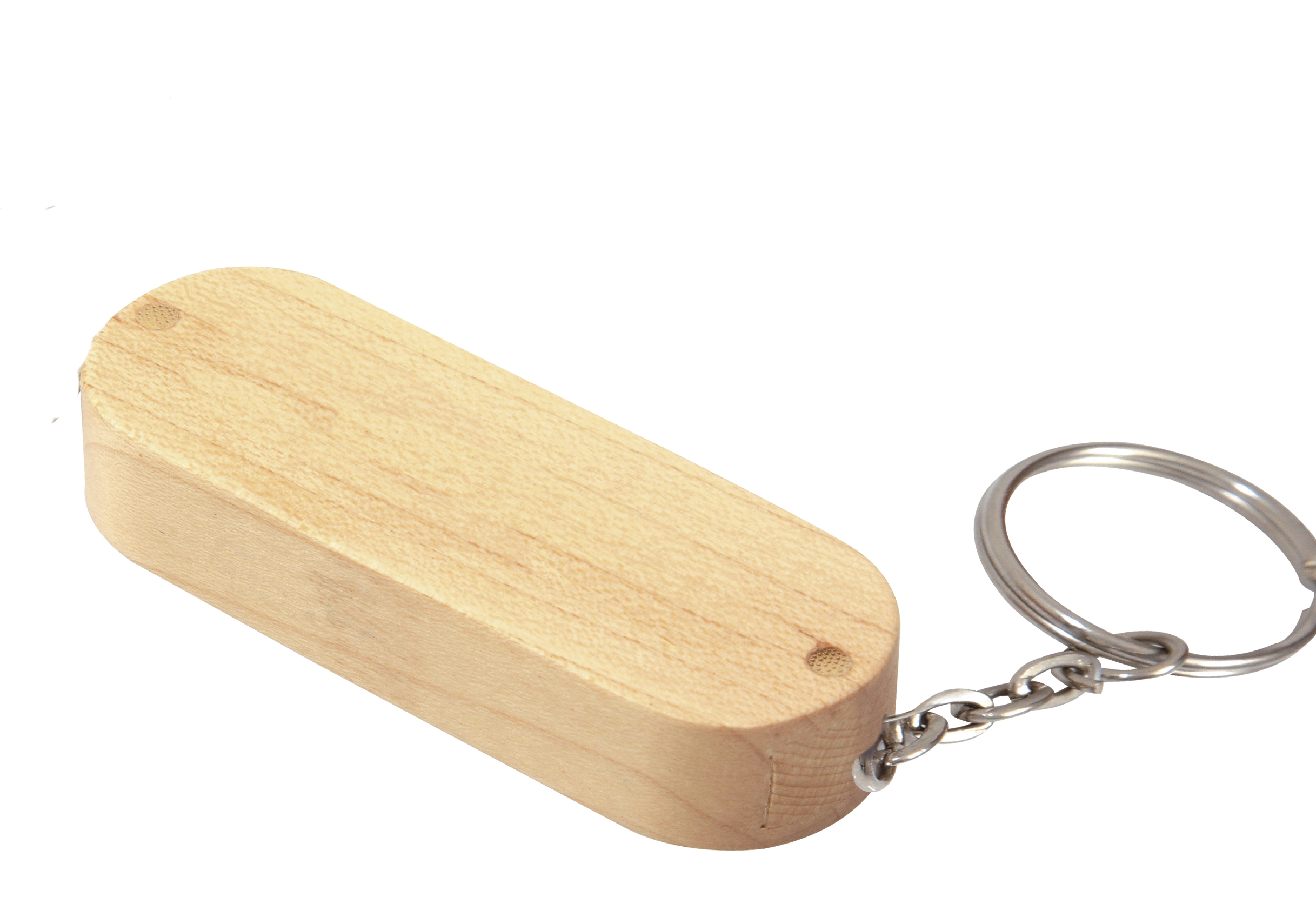 Universal Source® 2 GB Bamboo Bullet Keyring USB 2.0 Flash Drive 2