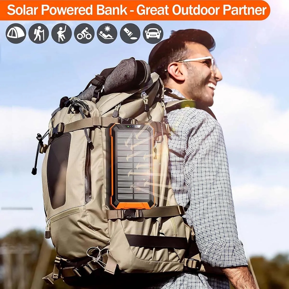 Solar Portable Wireless 20000mAh Fast Charging Power Bank 6