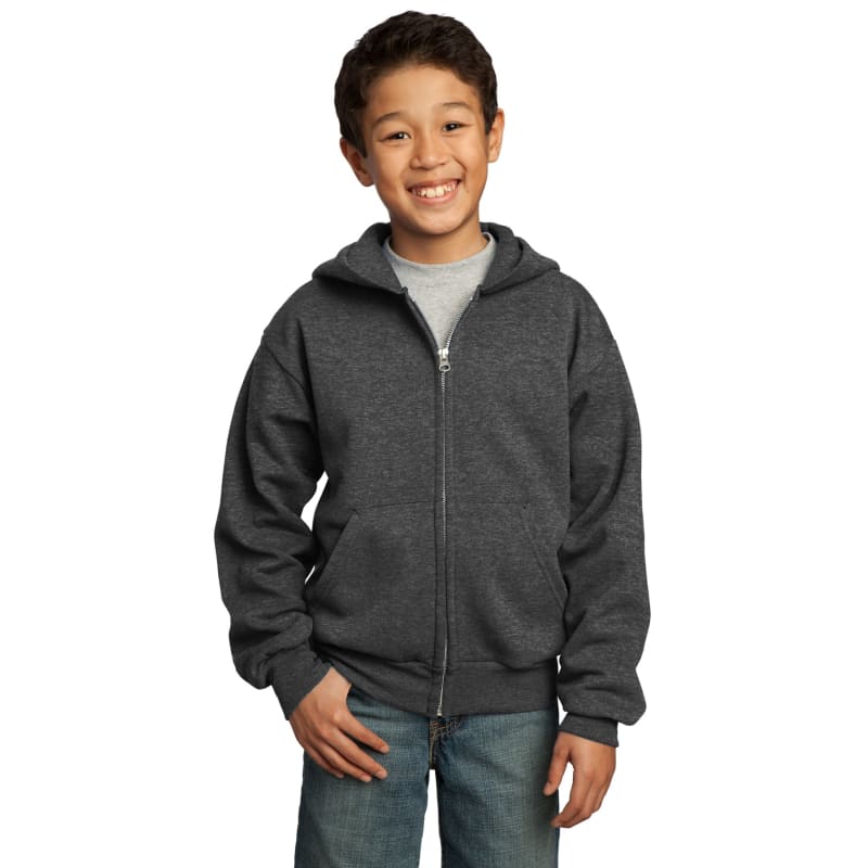 Port & Company - Youth Core Fleece Full-Zip Hooded Sweatshirt. 66