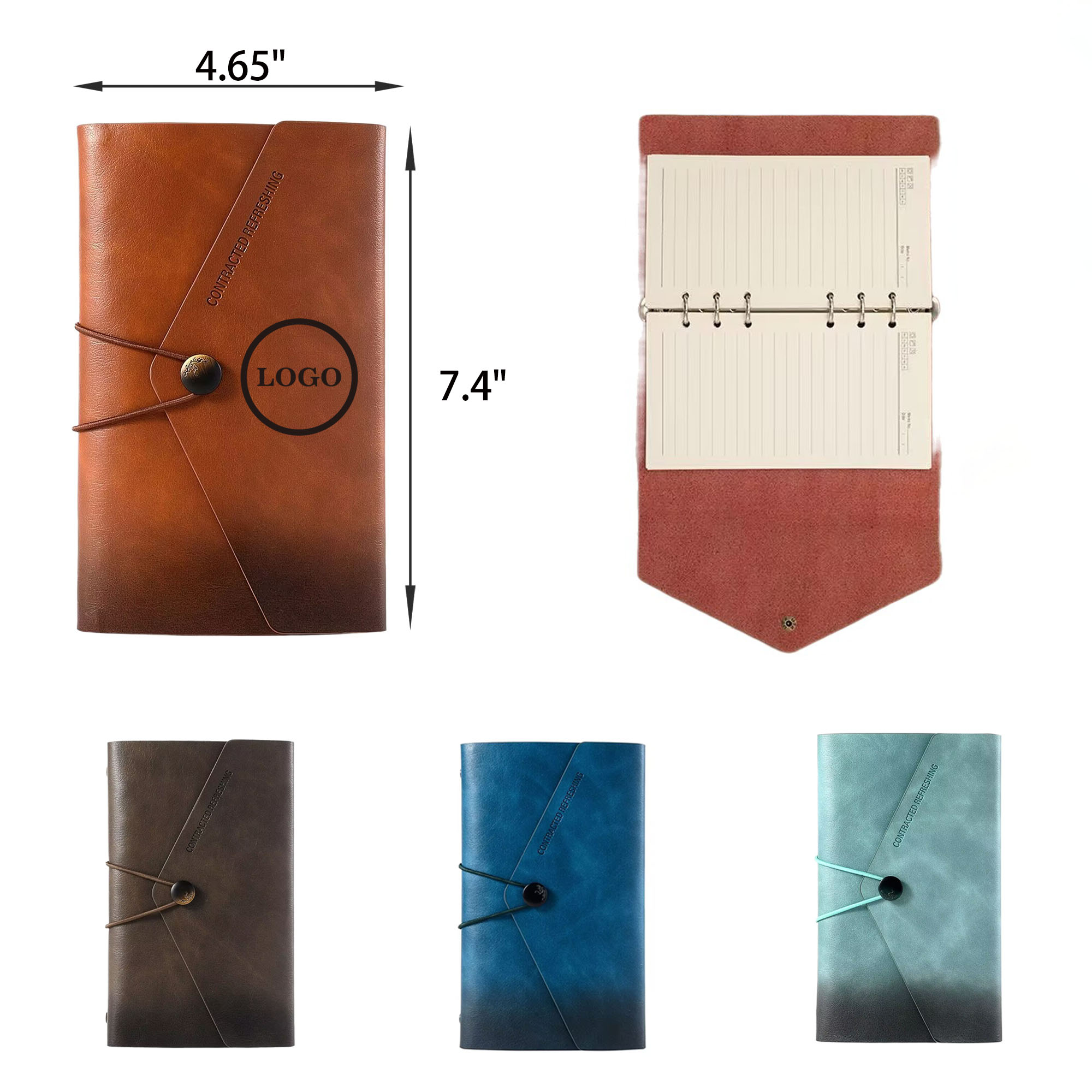 Durable PU Leather Notebook Full Color MOQ50 4