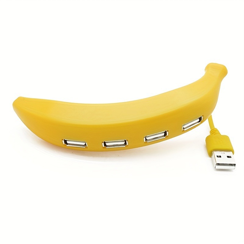 Banana Shape Usb 2.0 Hub Splitter 4 Port Adapter 5