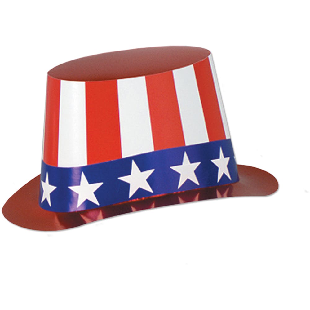 Foil Patriotic Hi-Hats - One Size 2