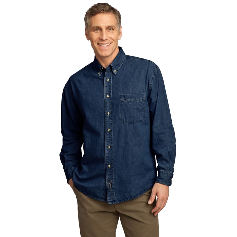 Port & Company - Long Sleeve Value Denim Shirt. 6