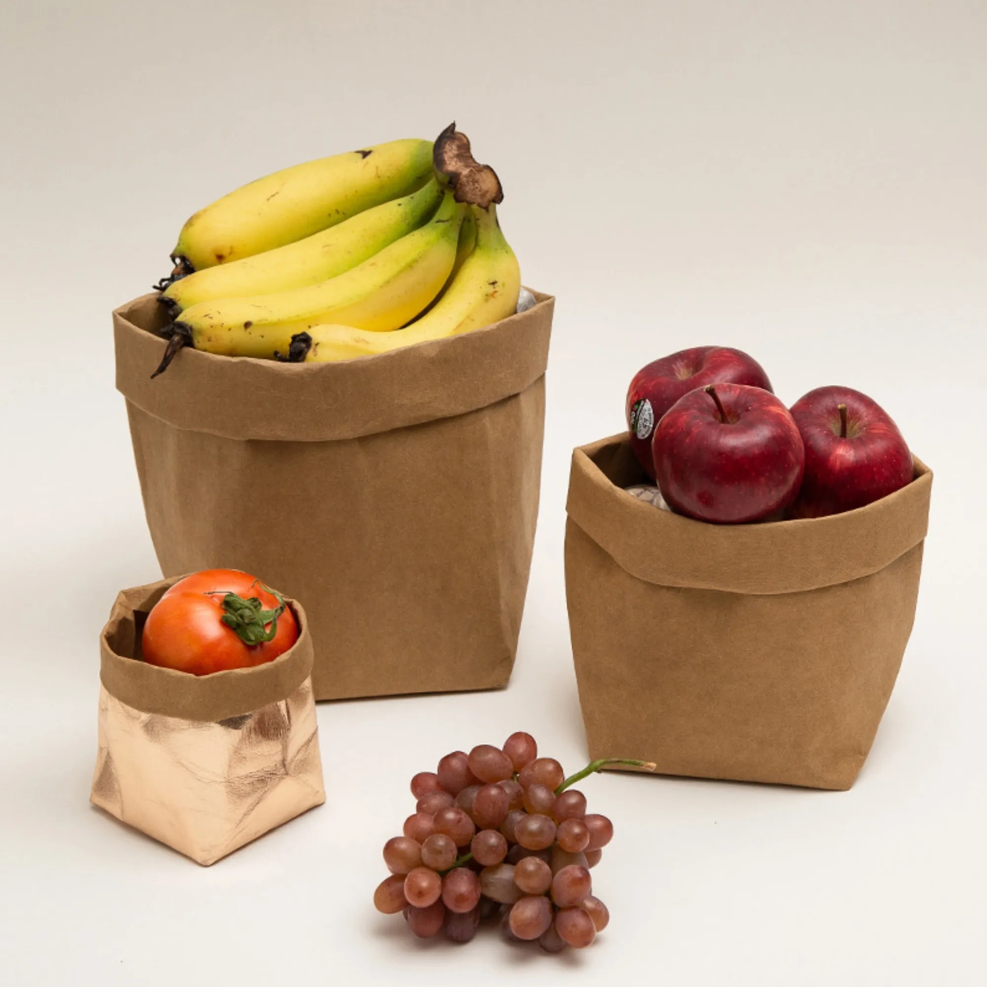 Washable Kraft Paper Storage Bags For Fruit Flowers 5