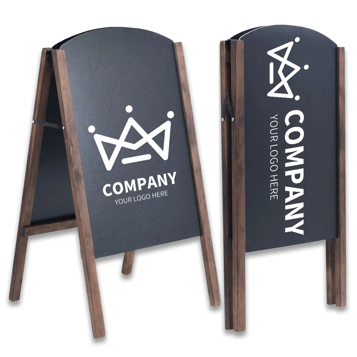 Wood Double-Sided Standing A-Frame Sidewalk Chalkboard Sign 4