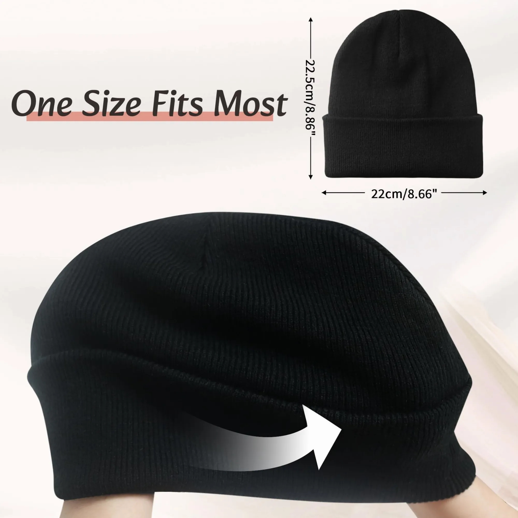 Satin Lined Knit Beanie Warm Soft Winter Hat 28