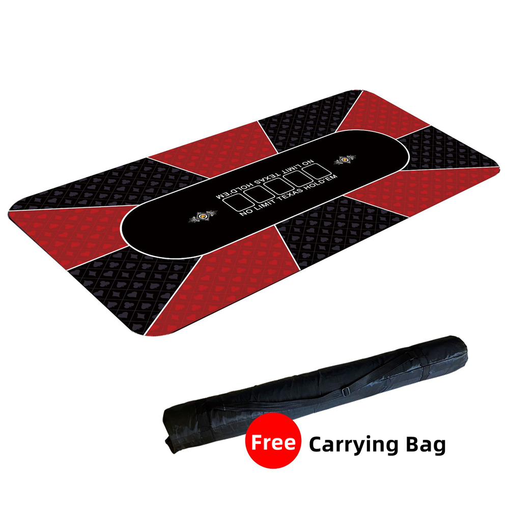 Texas Hold'em Poker Mat 47 1/4 x 23 3/5 Inch with Carrying Bag 4