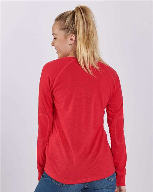 Women's Solid Preppy Patch Long Sleeve T-Shirt - BW3166 7