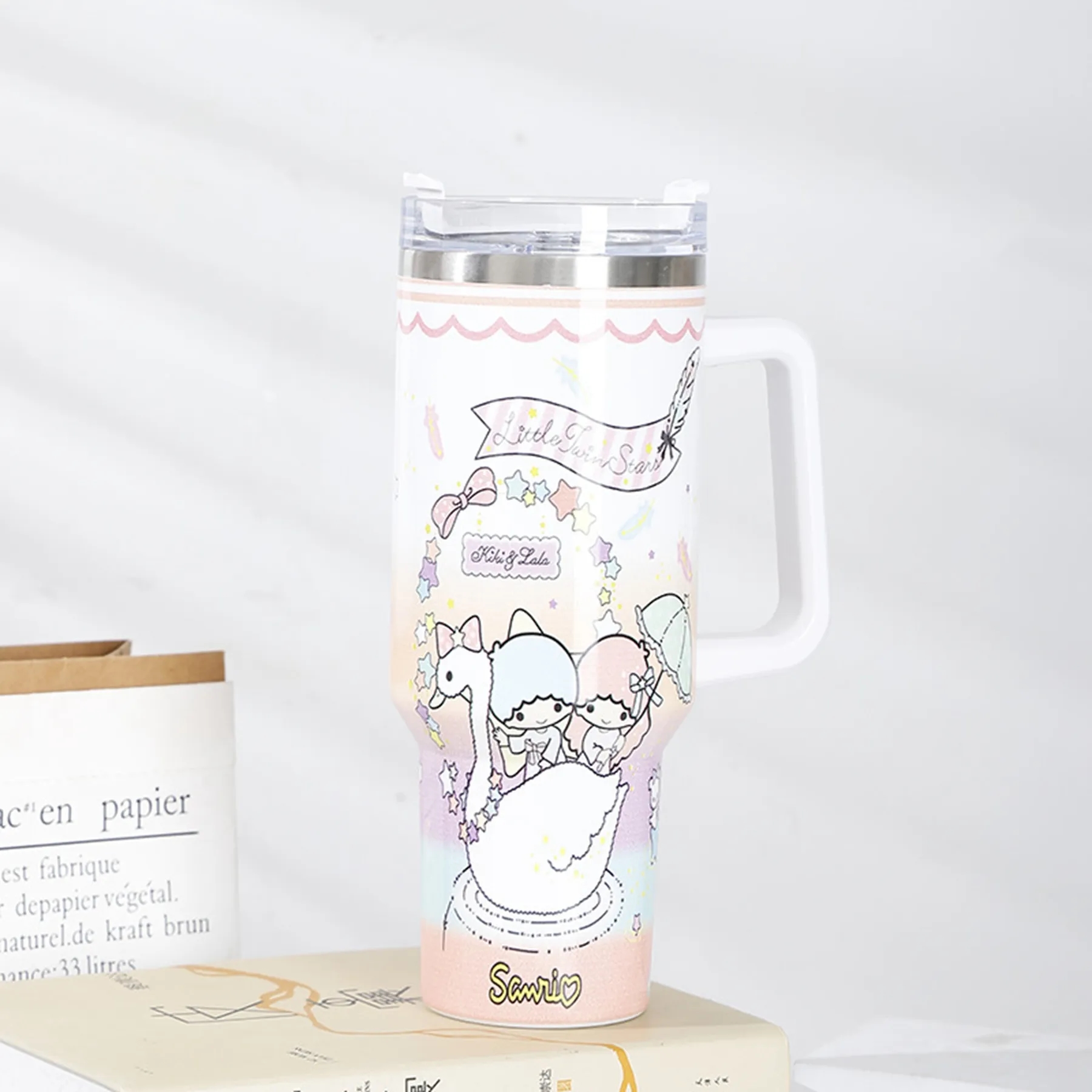 40 Oz Customized Full Color Printed Vacuum Tumbler with Hand 10