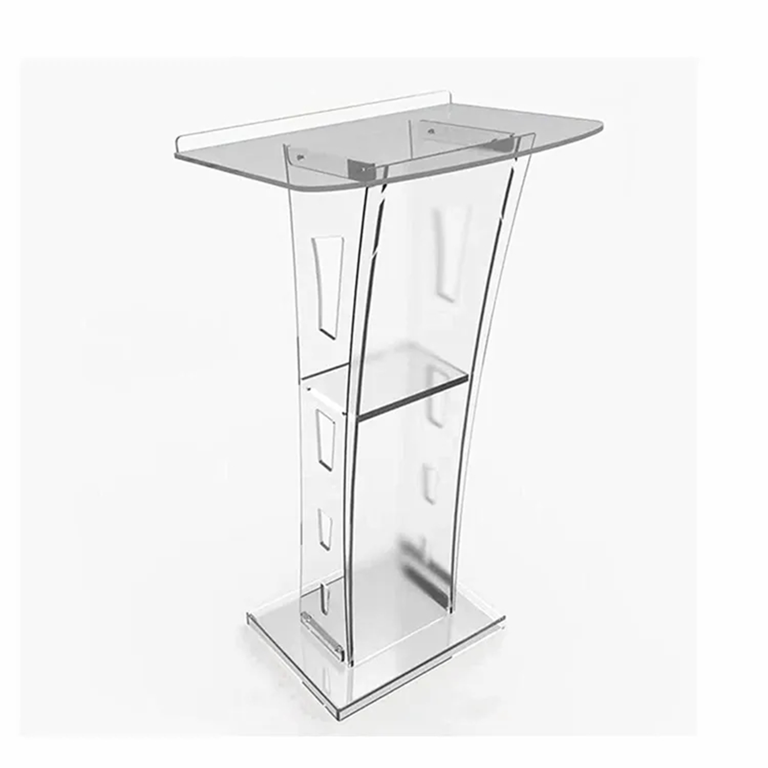 Clear Portable Acrylic Podium 6