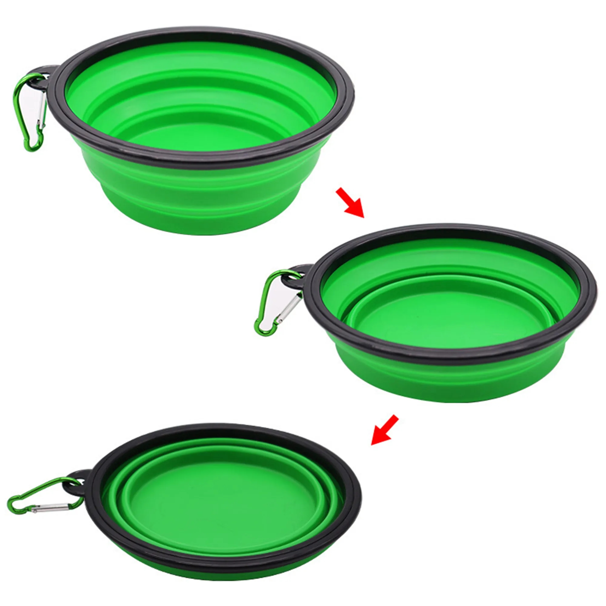 Portable Pet Folding Outdoor Dog Food Bowl Travel MOQ 100PCS 3