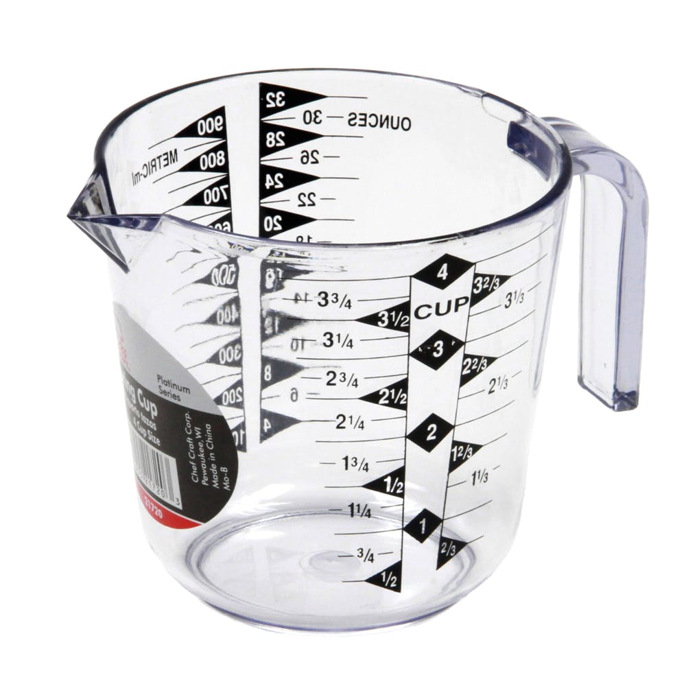 Measuring Cups - Clear 4 Cups Plastic 2