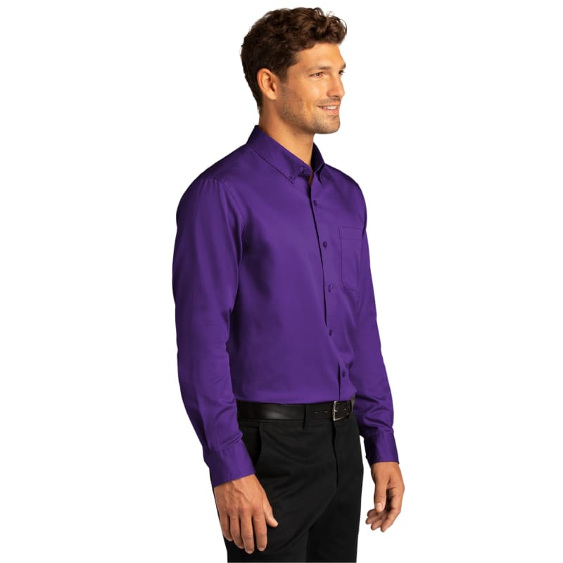 Port Authority Long Sleeve SuperPro React Twill Shirt. 105