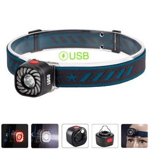 RGB Lights Sensitive Rechargeable Head Flashlight 20