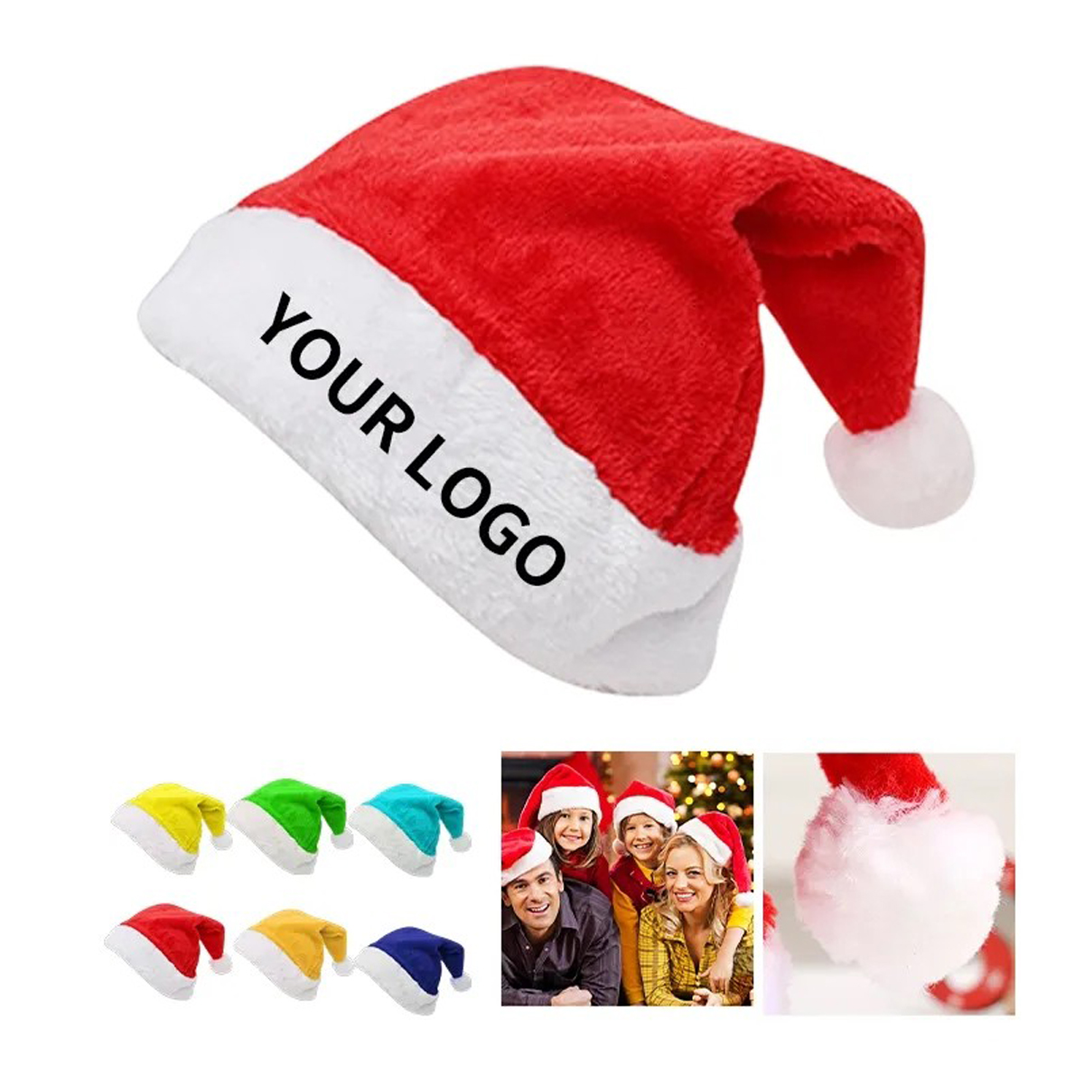 Classic Christmas Hat with Puffer and Custom Logo 4