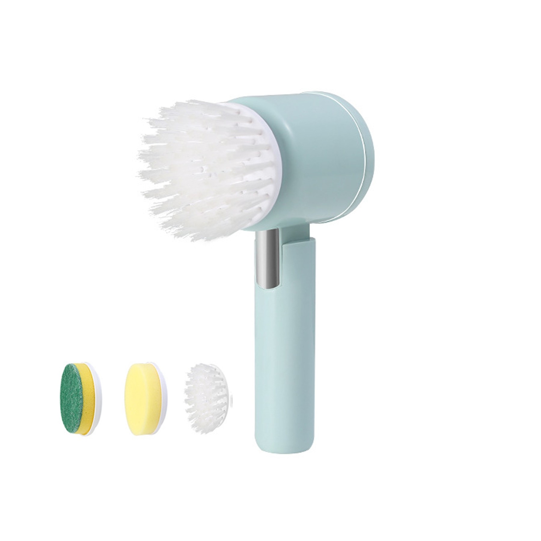 Handheld Electric Rotary Scrubber With 3 Replaceable Heads 1