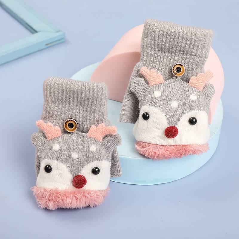 Children's Outdoor Flip-Top Warm Gloves 3