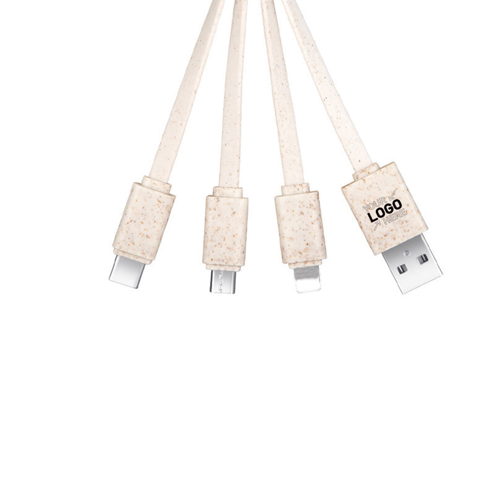 Eco Friendly Wheat Straw 4 In 1 Charging Cable 3